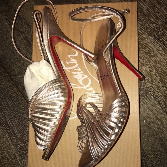 🥰 Christian Louboutin Podium Pink Napa Leather Heels - Picture 6 of 8